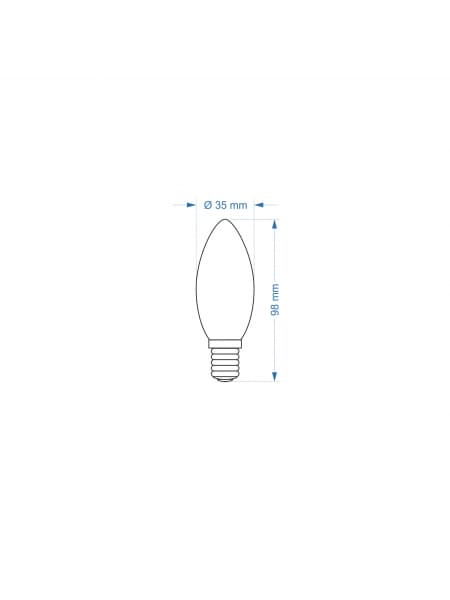 LED-lamppu E14 ZAR4694LL 4W, 4000K, välkkymätön