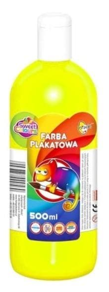 Fluorescerende plakatmaling 500ml 6 gule