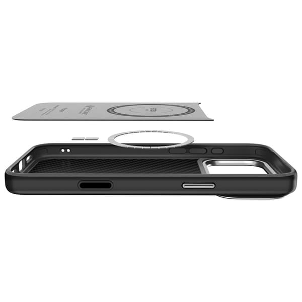 Spigen Enzo Aramid "T" Mag MagSafe-etui til iPhone 17 Pro Sort Sølv