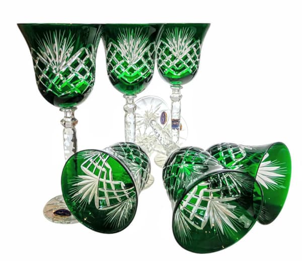Smaragdkrystalvinglas 280 ml Ananas