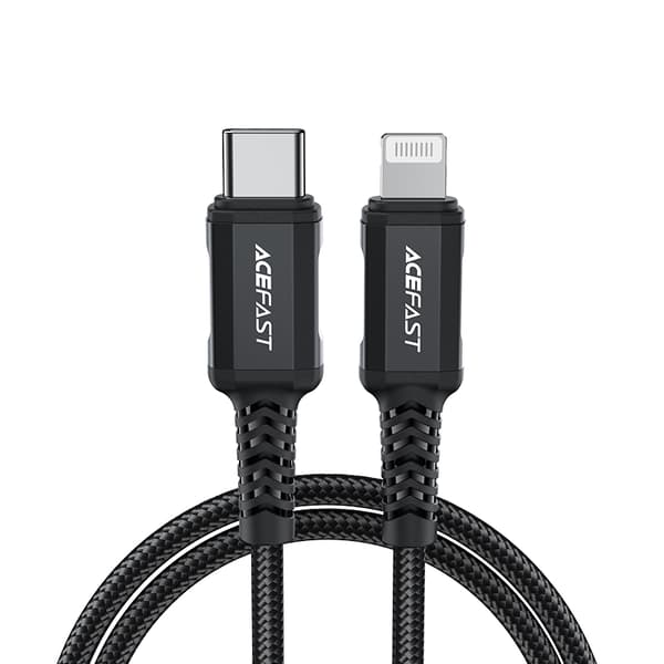 MFI-kabel til iPhone USB-C - Lightning 30W 3A 1,8m sort