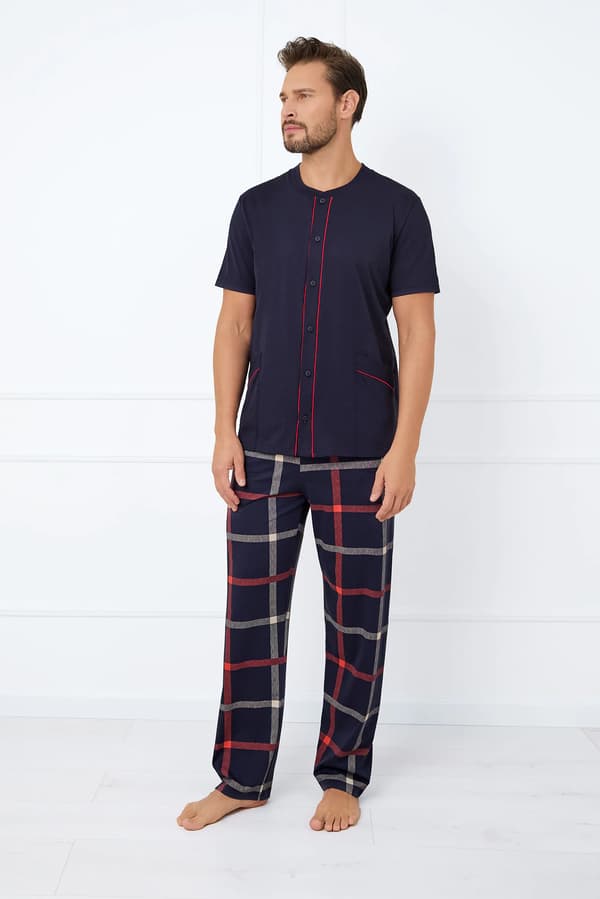 Nelson herrpyjamas kortärmad, långbyxor XL