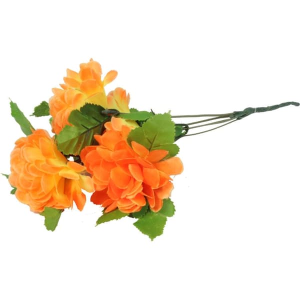 Buket med 5 orange krysantemum