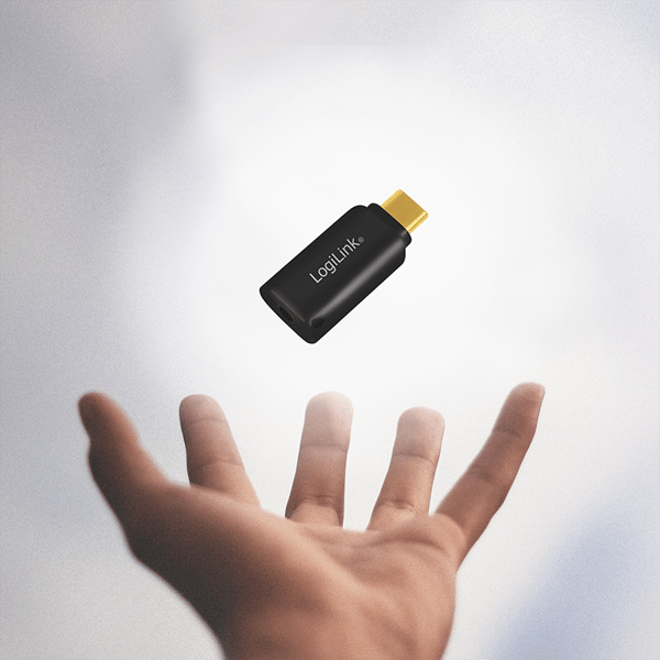 USB-C til 3,5 mm lydadapter, USB 3.2, sort - LogiLink UA356