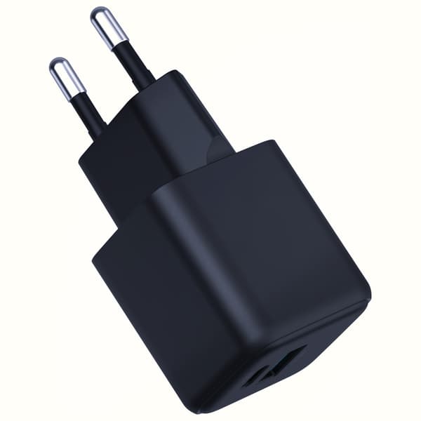 3MK Hyper GaN-laddare 20W 1xUSB-A 1xUSB-C PD QC4+, Svart