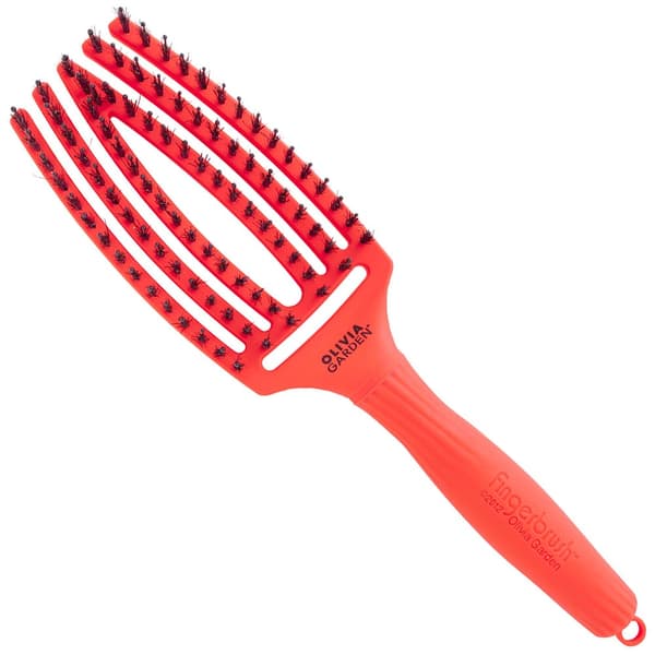 Olivia Garden FingerBrush Combo Amazon hårborste - Neonorange