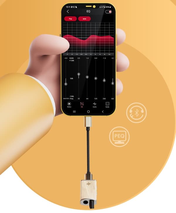 FiiO Snowsky Melody - valnød - bærbar DAC/AMP hovedtelefon