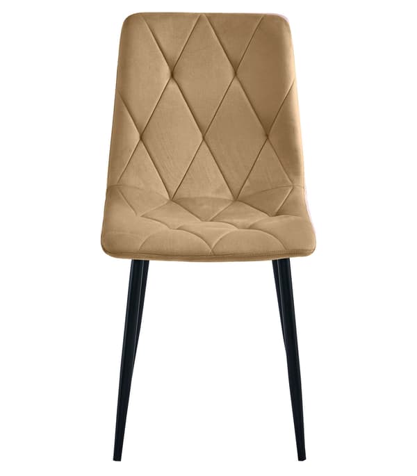 LIBRA stol - sammetsbruna/svarta ben x 2