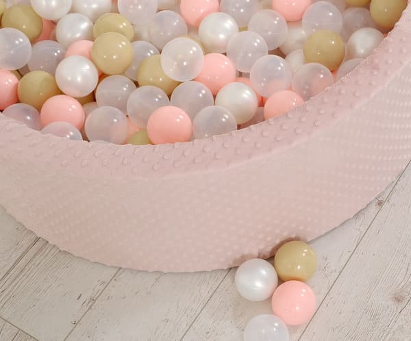 Minky torrpool H-30 cm med 200 bollar - smutsrosa