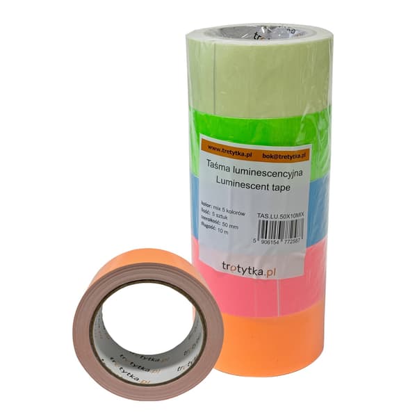 Fluorescerande tejp 50 mm x 10 m orange