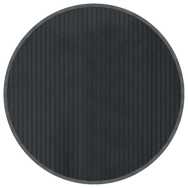 vidaXL rundt tæppe, grå, 60 cm, bambus