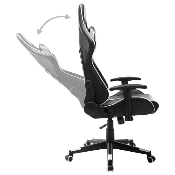 vidaXL gamingstol, sort og hvid, kunstlæder