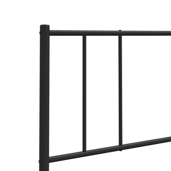 vidaXL metalsengegavl, sort, 200 cm