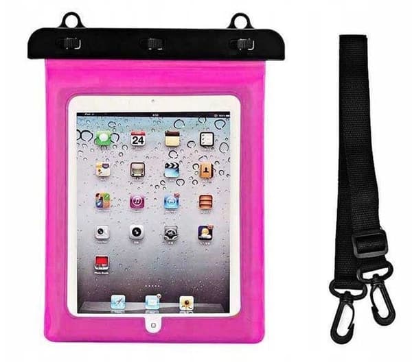 Vandtæt tablet-etui til tablet PAD til pool strand sand stor pink