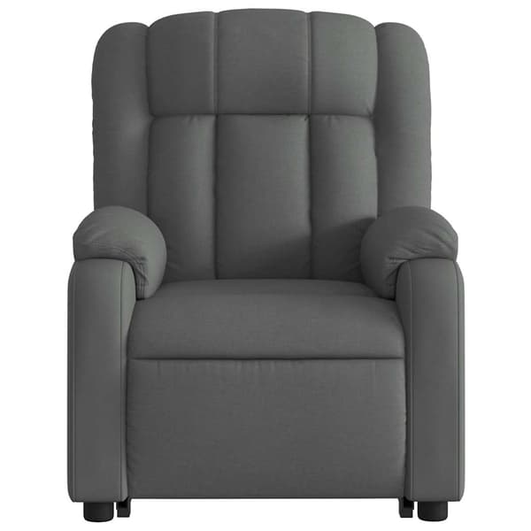 vidaXL Lyftbar massagefåtölj mörkgrå tyg
