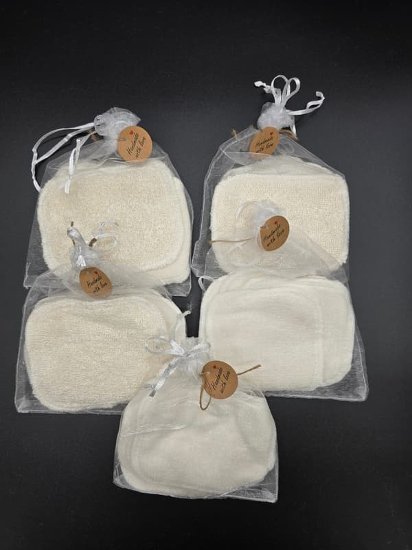 Pakke med 25 bambus makeupfjernerpads