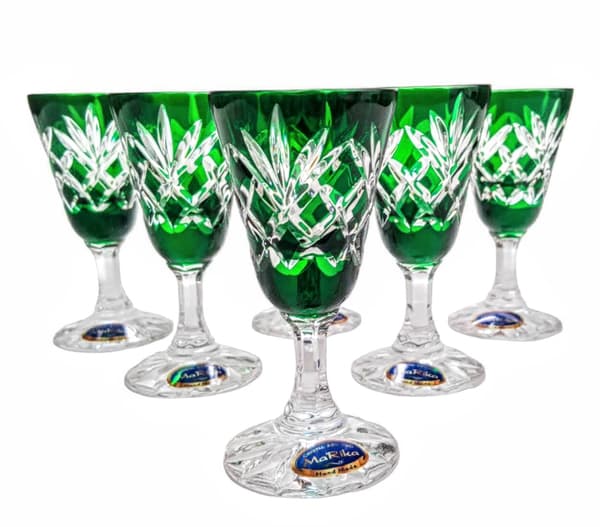 Smaragdkristall vodkaglas 40 ml Ananas