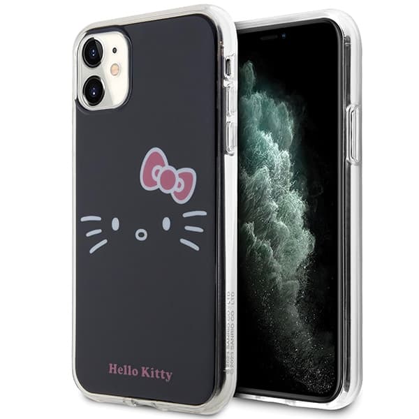 Hello Kitty HKHCN61HKHLK iPhone 11 / Xr 6,1" sort/sort hårdt cover IML Kitty Face