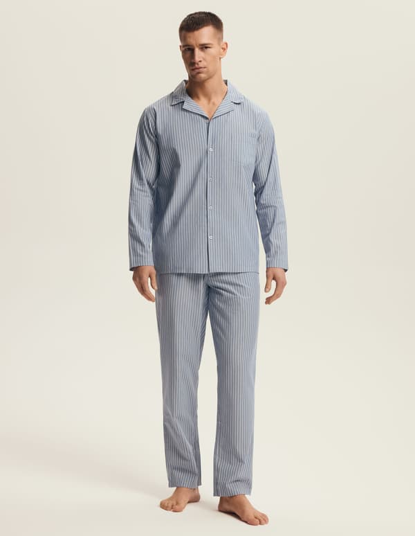Mic Henderson Herrepyjamas | Blå L