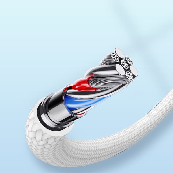 Kabel til iPhone A10-serien USB - Lightning 2.4A 1.2m hvid