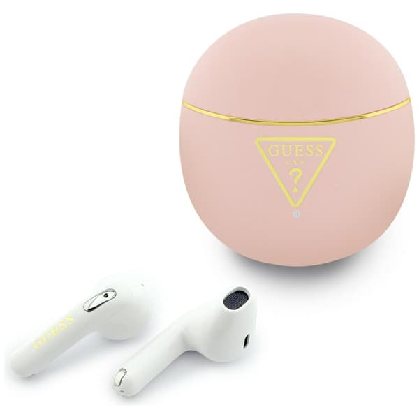 Guess Gold Line Triangle TWS Hörlurar Rosa
