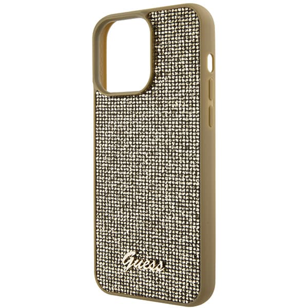 Guess Disco Metal Script-skal till iPhone 15 Pro Max, guld