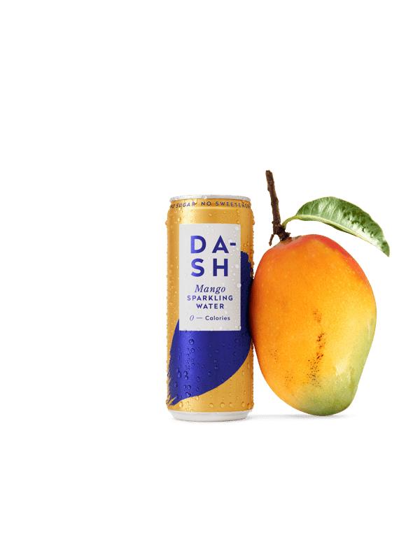 DASH WATER MANGO-smaksatt kolsyrat vatten 330 ml SOCKERFRITT