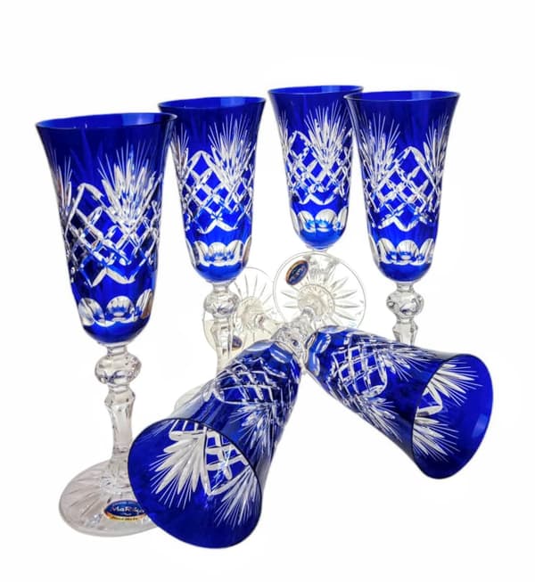 Koboltkrystal Champagneglas 150ml Ananas