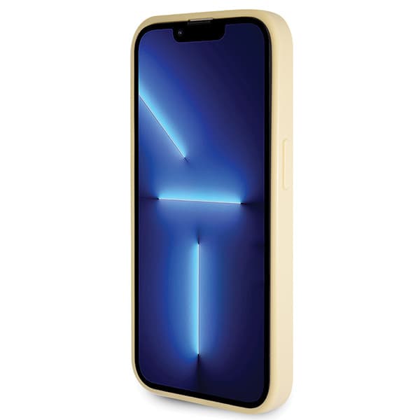 Guess Glitter Script Big 4G-skal till iPhone 14 Pro, guld