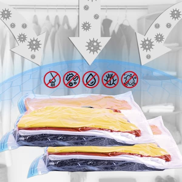 Vakuumväskor för kläder och sängkläder 6-pack 100x70 cm