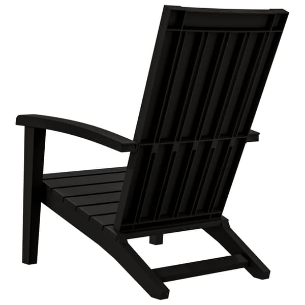 vidaXL Adirondack-puutarhatuoli, musta, polypropeeni
