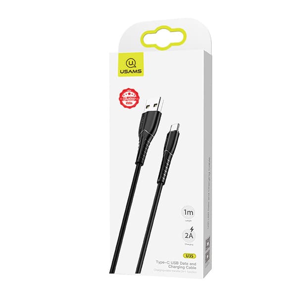 USAMS U35 USB-A til microUSB 2A hurtigopladerkabel 1m sort
