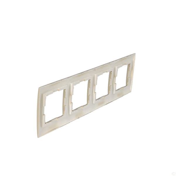 Universal 4-kanals ramme IP20 / IP44, mat guld Simon54