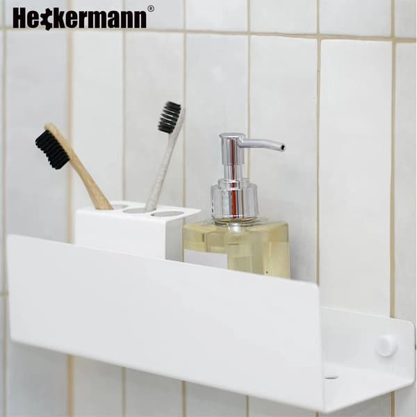 Heckermann vit badrumshylla 40 cm
