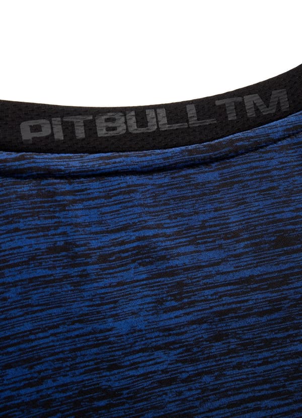 Pitbull Herre Rashguard Performance Pro Plus Small Logo Melange Blå M