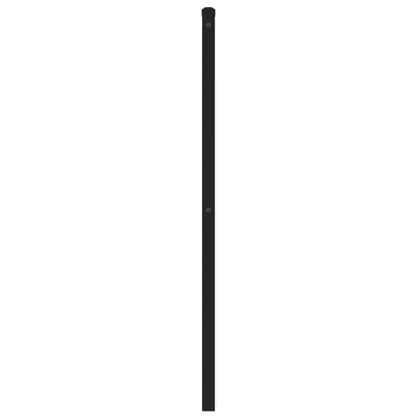 vidaXL metalsengegavl, sort, 193 cm