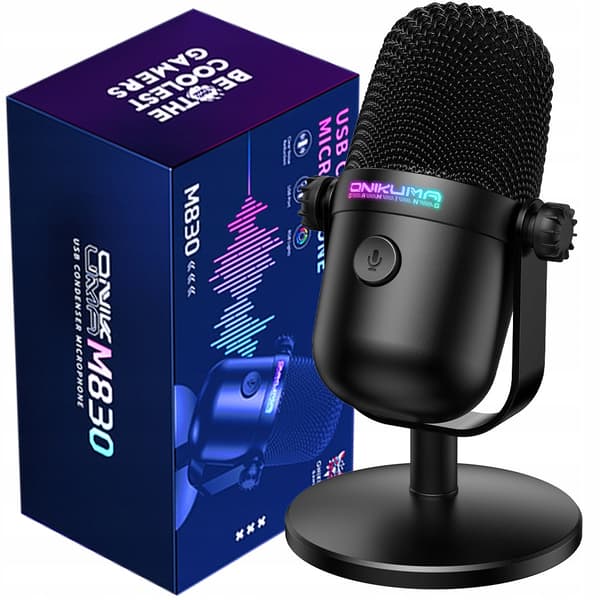 ONIKUMA M830 USB RGB-spelmikrofon