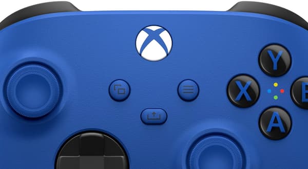 Microsoft Xbox Shock Blue trådlös handkontroll (QAU-00009)