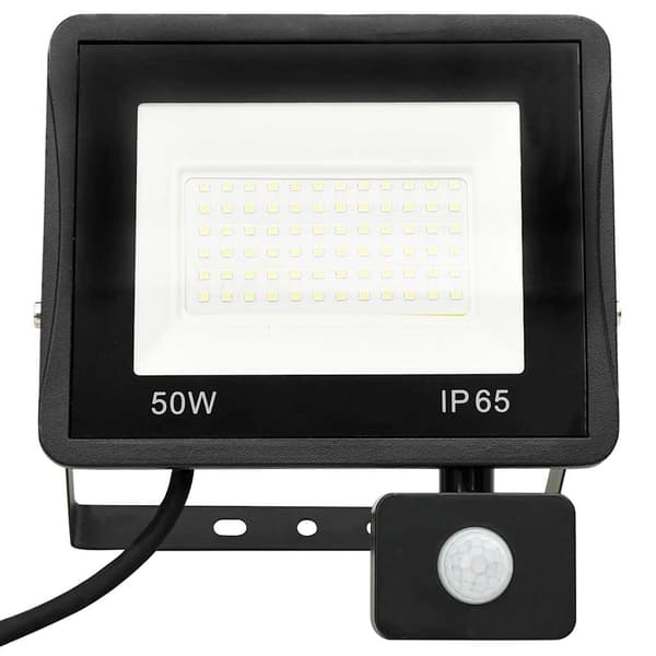 vidaXL LED-sensorspotlight 50W varmvit