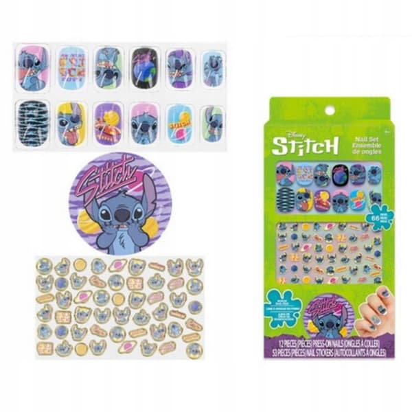 Stitch Press-On -kynsisetti tarroilla