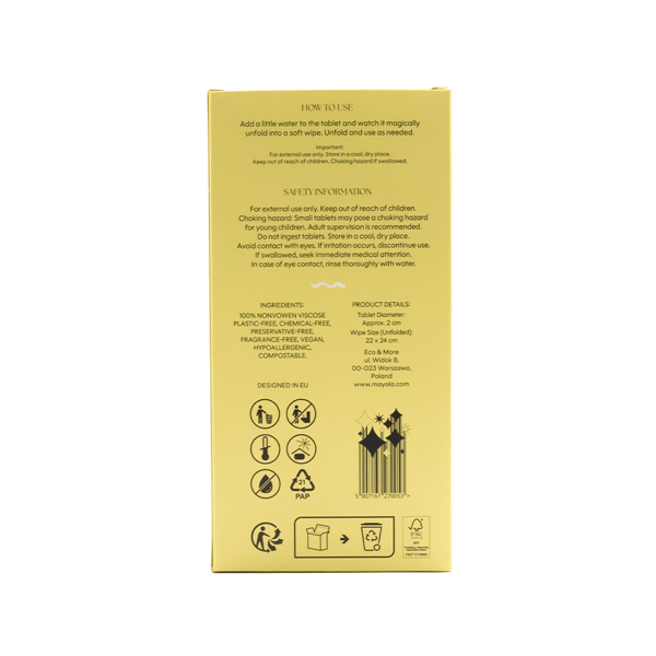 Mayola Magic Wipes Komprimerede Tabletservietter 24x22 cm 100 stk