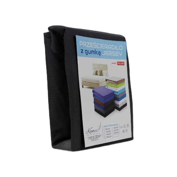TYGGELAGEN JERSEY VIP SIDE 30CM BOMULD SORT 90x180