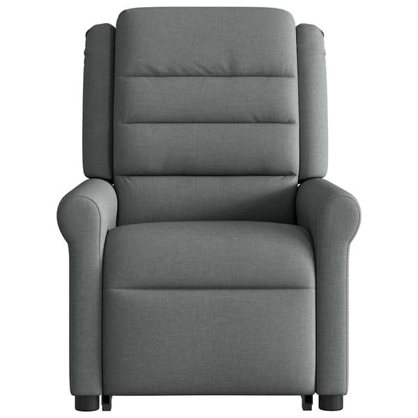 vidaXL Lyftbar massagefåtölj mörkgrå tyg