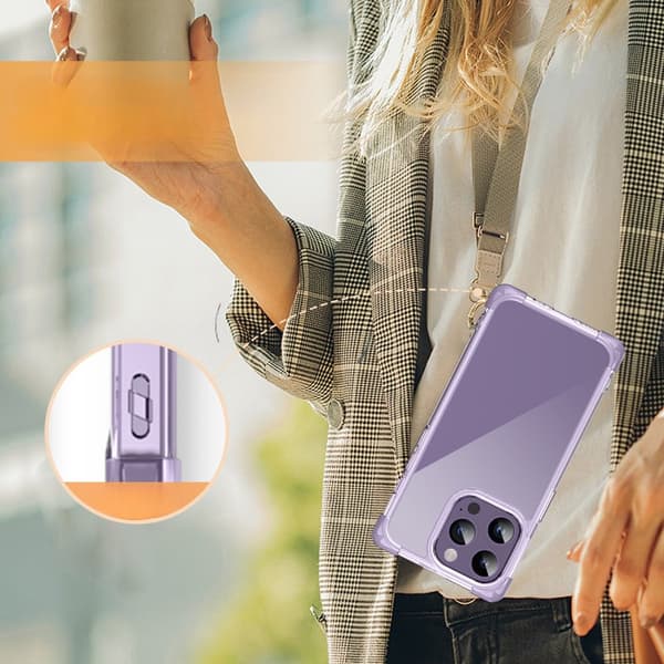 iPhone 13 Pro cover, ERBORD CornerShield, lilla
