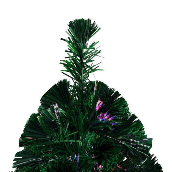 vidaXL Tekokuusi jalustalla, vihreä, 150 cm, valokuitu