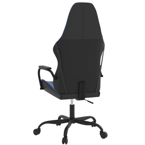 vidaXL gamingstol, sort og blå, kunstlæder