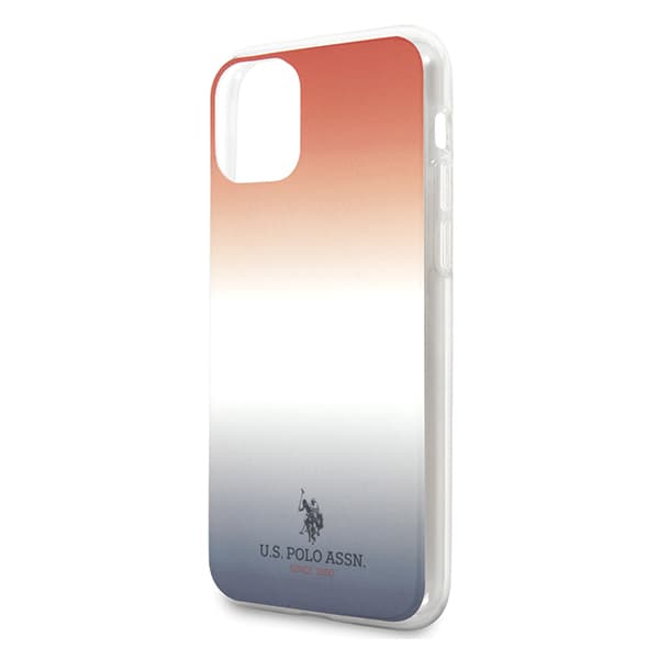 US Polo Gradient Pattern Collection iPhone 11 cover i rødt og blåt