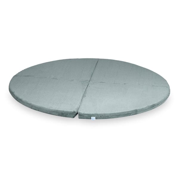 Rund foldemåtte, diameter 160, corduroy, lys mintgrøn