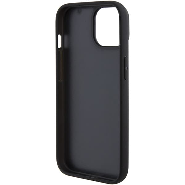 BMW Læderetui med Hot Stamp til iPhone 15 Plus, Sort