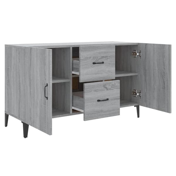 vidaXL kommode, grå Sonoma-eg, 100x36x60 cm, træbaseret materiale